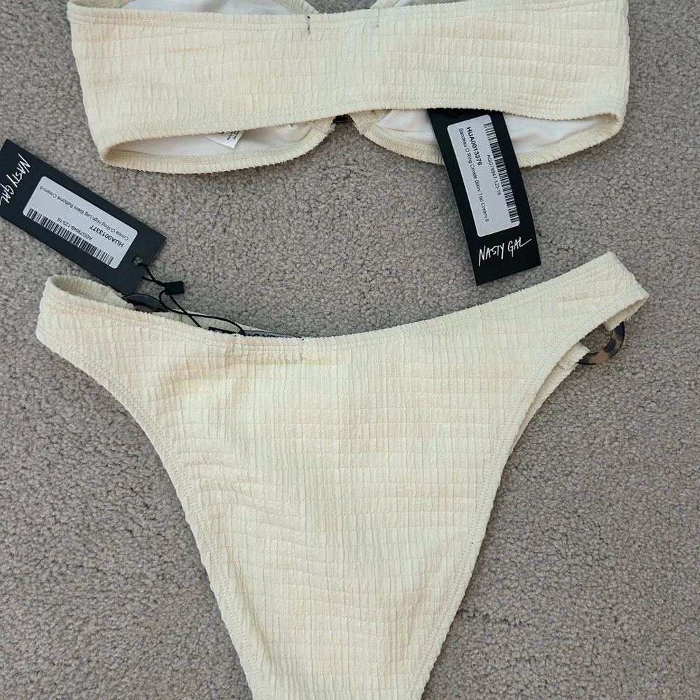 Nasty Gal Textured Cream Bikini - Picture 2 of 3